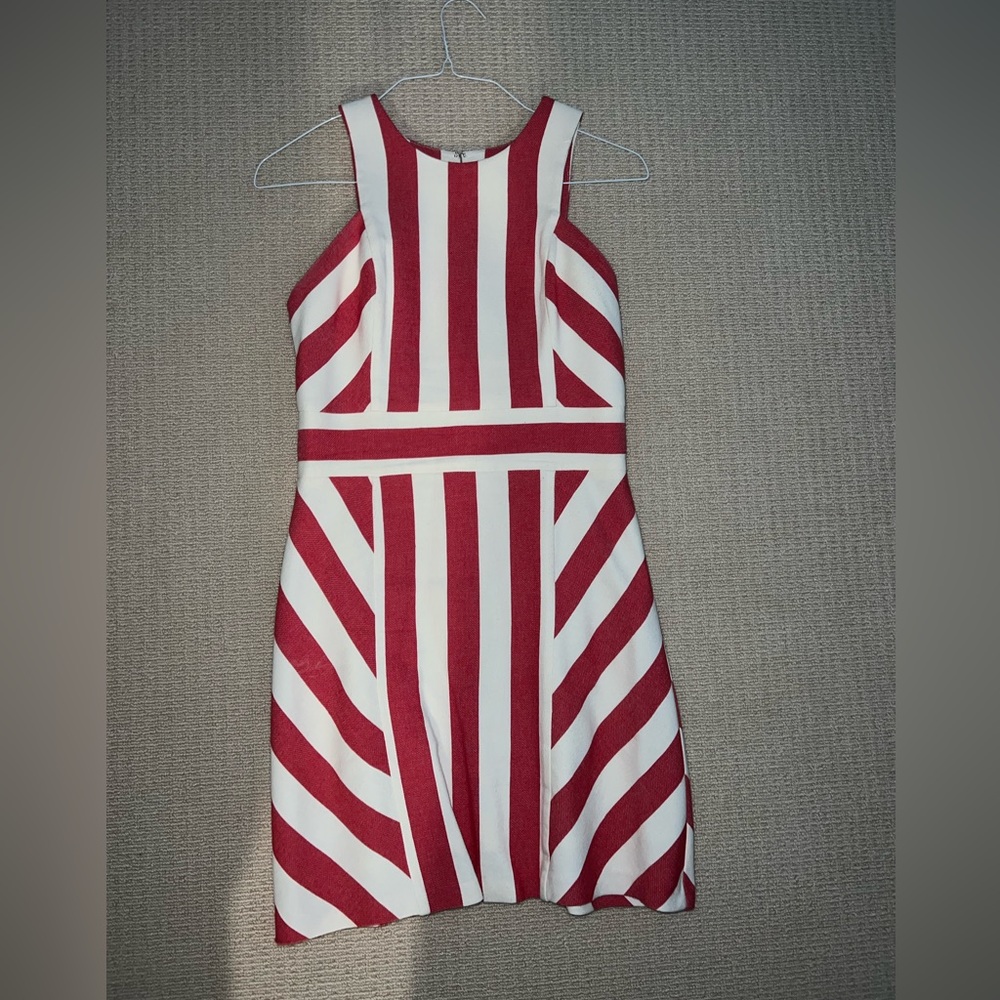 Milly striped red mini dress size 6